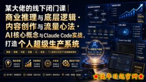 某大佬的线下闭门课｜商业推理与底层逻辑・内容创作与流量心法・AI核心概念与Claude Code实战，打造个人超级生产系统【录音+图片】-流年日记