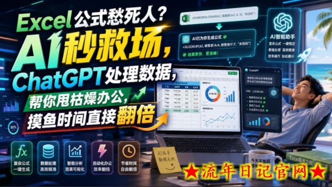 Excel公式愁死人？AI秒救场，ChatGPT处理数据，帮你甩枯燥办公，摸鱼时间直接翻倍【原创双语字幕】-流年日记