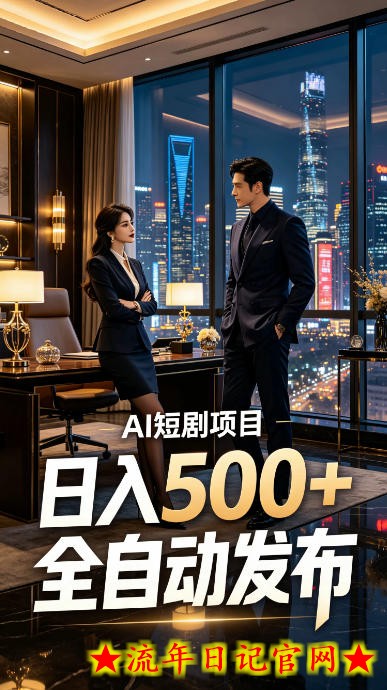 快手AI短剧自动发布,矩阵批量运营变现,轻资产副业项目,日入500+【揭秘】-流年日记