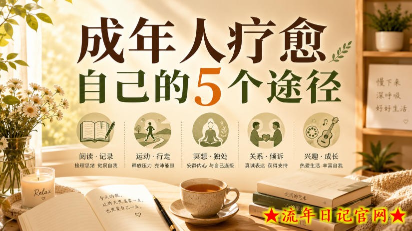 付费文章：成年人疗愈自己的5个途径-流年日记