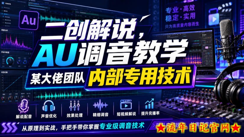 二创解说AU调音教学，某大佬团队内部专用技术-流年日记