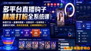 多平台直播钩子精准打粉全系统课|标签打法+直播间搭建+全套话术+私域导流+直播切片闭环,告别无效流量,让精准顾客找上门!-流年日记