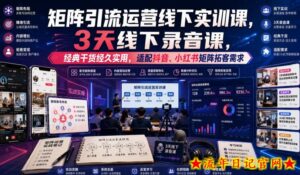 嗨推矩阵引流运营线下实训课，3天线下录音课，经典干货经久实用，适配抖音、小红书矩阵拓客需求-流年日记