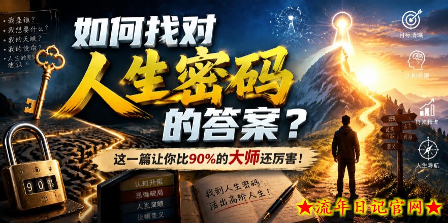 付费文章：如何找对人生密码的答案？这一篇让你比90%的大师还厉害！