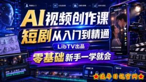 AI视频创作课,短剧从入门到精通,LibTV出品,零基础新手一学就会-流年日记