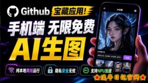 Github宝藏应用!手机端无限免费AI生图,纯本地离线运行,支持NPU加速斩获3.1k stars,local-dream-流年日记