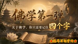 付费文章：佛学第一弹，关于佛学，你只需要记住四个字-流年日记