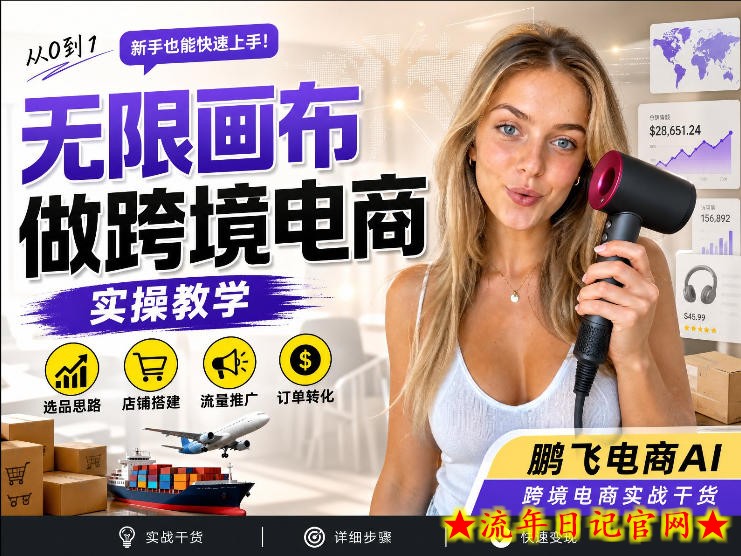 【跨境电商必备】AI无线画布制作商品宣传视频，四步搞定，无线画布工作流，操作简单好上手