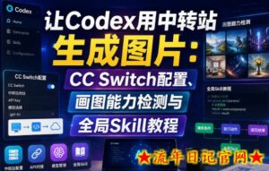 让Codex用中转站生成图片：CC Switch配置、画图能力检测与全局Skill教程-流年日记