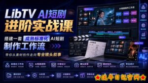 LibTV AI短剧进阶实战课，搭建一套成熟标准化AI短剧制作工作流，带你从素材创作走向专业镜头叙事-流年日记