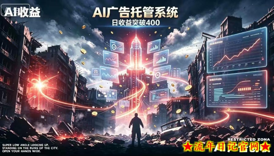 AI智能广告,全自动化运行,单日可达400+,小白新手0基础上手【揭秘】-流年日记