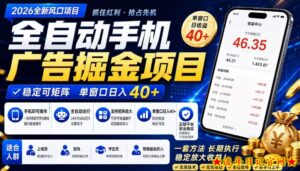 广告联盟全自动掘金，长期稳定，每天300+，无需技术，无需经验，长久可做【揭秘】-流年日记