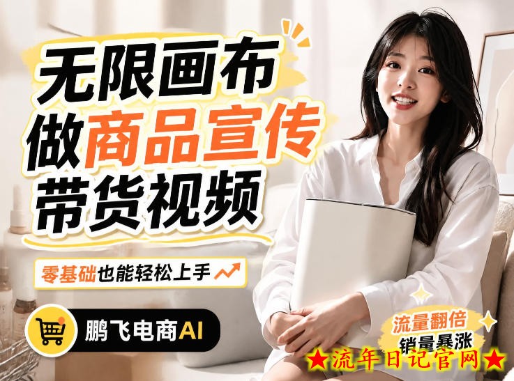 不用模特不用拍，AI生成电商带货视频｜无限画布从0到1搭建教程，全程实操演示，新手也能跟着落地-流年日记