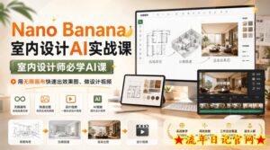 Nano Banana室内设计AI实战课,室内设计师必学AI课,用无限画布快速出效果图、做设计视频-流年日记