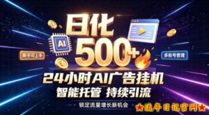 稳定日化500+，不用人工值守的，在家把握流量变现新机遇【揭秘】-流年日记