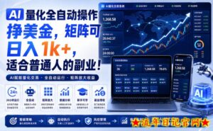 AI量化全自动操作挣美金，矩阵可日入1k+，适合普通人的副业！【揭秘】-流年日记