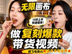 无限画布实操教程，搭一个炸裂级黑科技工作流——一键复刻爆款带货视频-流年日记
