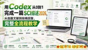 用Codex从0到1完成一篇SCI综述2026，从选题文献到投稿回复，完整全流程教学-流年日记