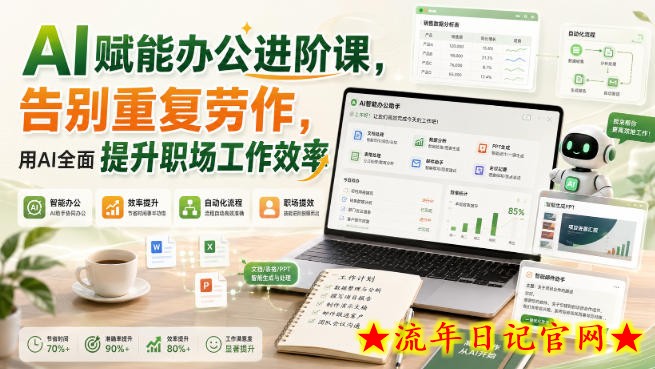 AI赋能办公进阶课,告别重复劳作,用AI全面提升职场工作效率-流年日记