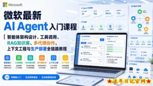 微软最新AI Agent入门课程｜智能体架构设计、工具调用、RAG知识库、多代理协作、上下文工程与生产部署全链路教程【英文】-流年日记