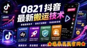 0821抖音最新搬运技术，dy同款技术，1:1搬运必爆，不违规不扣健康分，涨粉嘎嘎的-流年日记