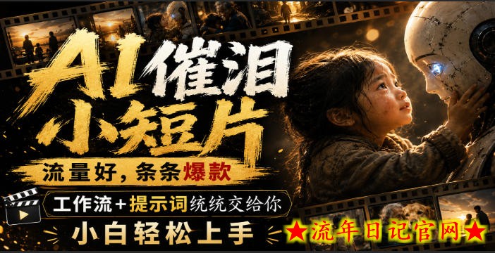 AI催泪小短片，流量好，条条爆款，工作流+提示词统统交给你，小白轻松上手