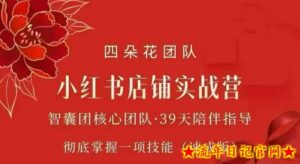 四朵花-小红书店铺专项实战营,专项类目开店跑通全流程,彻底掌握一项技能(速成版)-流年日记