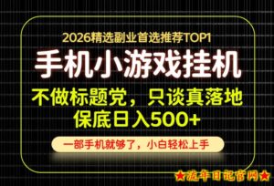 不做标题党,只谈真落地,每天十几分钟,轻松日入500+,长期可做!【揭秘】-流年日记