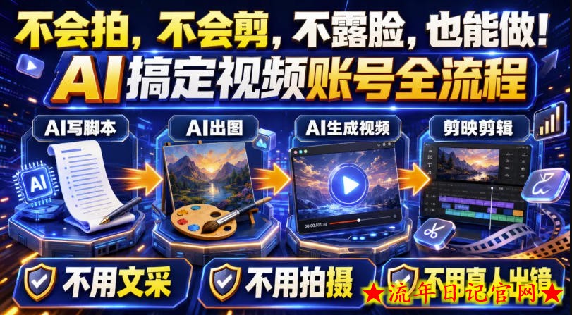 AI短视频起号实战项目，用AI做视频起号，45天涨粉12W，一条广告8.5k，广告接到手软，引流、变现两不误！-流年日记