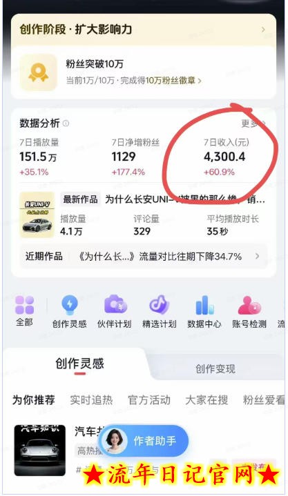 抖音某博主的AI动漫汽车科普解说同款教学，从文案分镜、AI绘画到动态视频生成，0基础解锁抖音精选独家收益