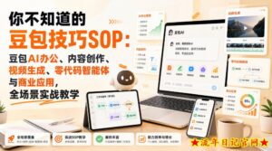 你不知道的豆包技巧SOP:豆包AI办公、内容创作、视频生成、零代码智能体与商业应用,全场景实战教学-流年日记