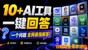 这款浏览器插件可以封神了！只需提出问题，一次性调用数10+AI引擎排队回答，效率提升10倍+全提问-流年日记