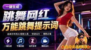 跳舞网红一键生成!万能AI跳舞提示词-任何模型都能用|AI追光-流年日记