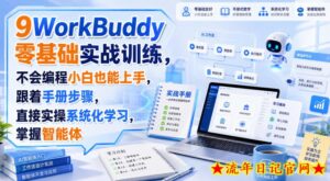 WorkBuddy零基础实战训练,不会编程小白也能上手,跟着手册步骤,直接实操系统化学习,掌握智能体-流年日记