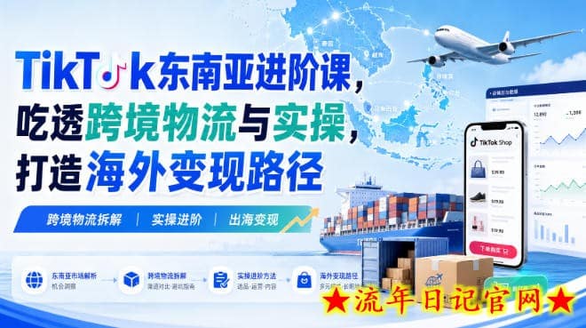 TikTok东南亚进阶课，吃透跨境物流与实操，打造海外变现路径