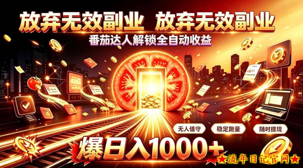 放弃无效副业，番茄达人解锁全自动收益，日入1k+，门槛最低的线上轻资产项目【揭秘】