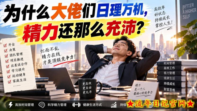 付费文章:为什么大佬们日理万机,精力还那么充沛?-流年日记