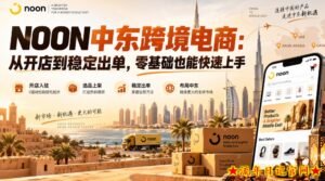 NOON中东跨境电商：从开店到稳定出单，零基础也能快速上手（更新2026）-流年日记