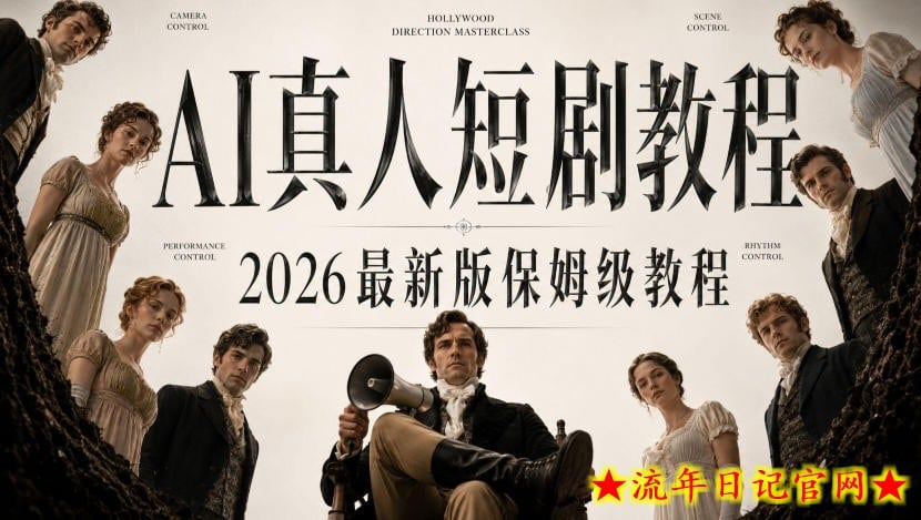 AI真人短剧制作全流程,AI视频大佬专为零基础研制的AI短剧教程,保姆级教程,新手一学就会!-流年日记