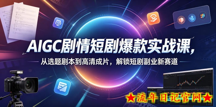 AIGC剧情短剧爆款实战课,从选题剧本到高清成片,解锁短剧副业新赛道(更新0906)-流年日记