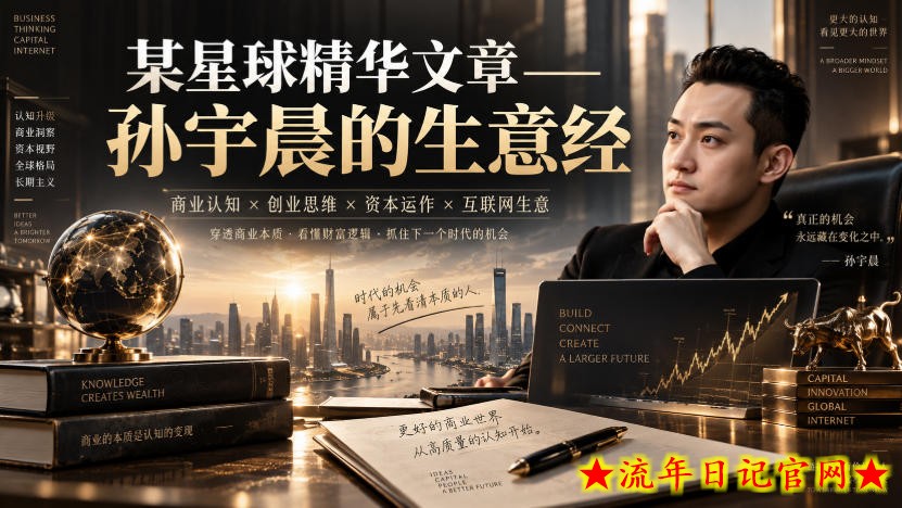 某星球精华文章——孙宇晨的生意经-流年日记