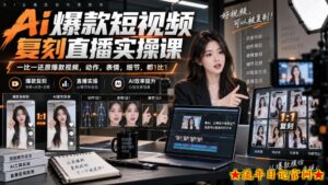 天诺老吴Ai爆款短视频复刻直播实操课，一比一还原爆款视频，动作，表情，细节，都1比1-流年日记