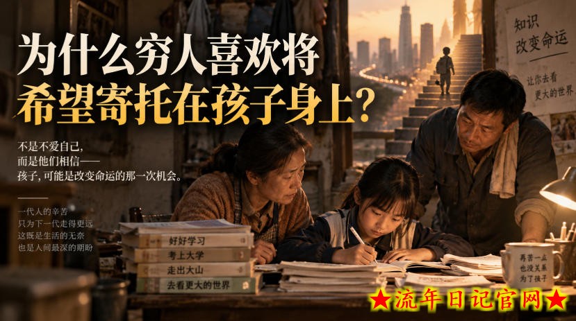 某社群精品文章：为什么穷人喜欢将希望寄托在孩子身上？-流年日记