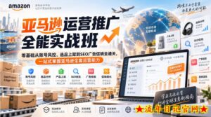 亚马逊运营推广全能实战班｜零基础从账号风控、选品上架到SEO广告促销全通关，一站式掌握亚马逊全套运营能力-流年日记