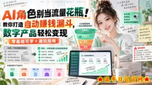 AI角色别当流量花瓶！教你打造自动賺钱漏斗，数字产品轻松变现（零基础可学+避坑指南）【原创双语字幕】-流年日记
