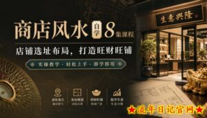 商店风水自学8集课程|店铺选址布局,打造旺财旺铺实操教学-流年日记