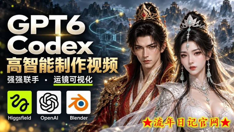 GPT-6 Astra×Codex高智能制作视频！联手Higgsfield，运镜可视化实战-流年日记