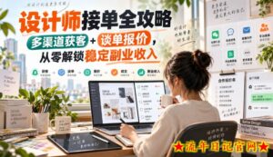设计师接单全攻略-无水印，多渠道获客+谈单报价，从零解锁稳定副业收入-流年日记