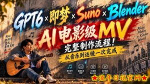 GPT6×即梦×Suno×Blender｜AI电影级MV完整制作流程！从音乐到运镜一次完成！-流年日记