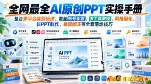 全网最全AI原创PPT实操手册，整合多平台实战玩法，覆盖账号配置、多工具教程、风格固化、长PPT制作、错误修正等全套落地技巧-流年日记